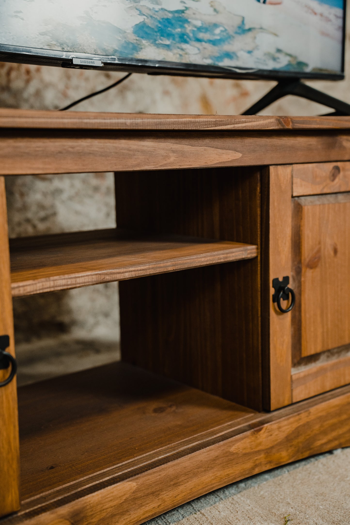 Rack 2 puertas 1 Estante - 160cm- Línea Monterrey - Nogal