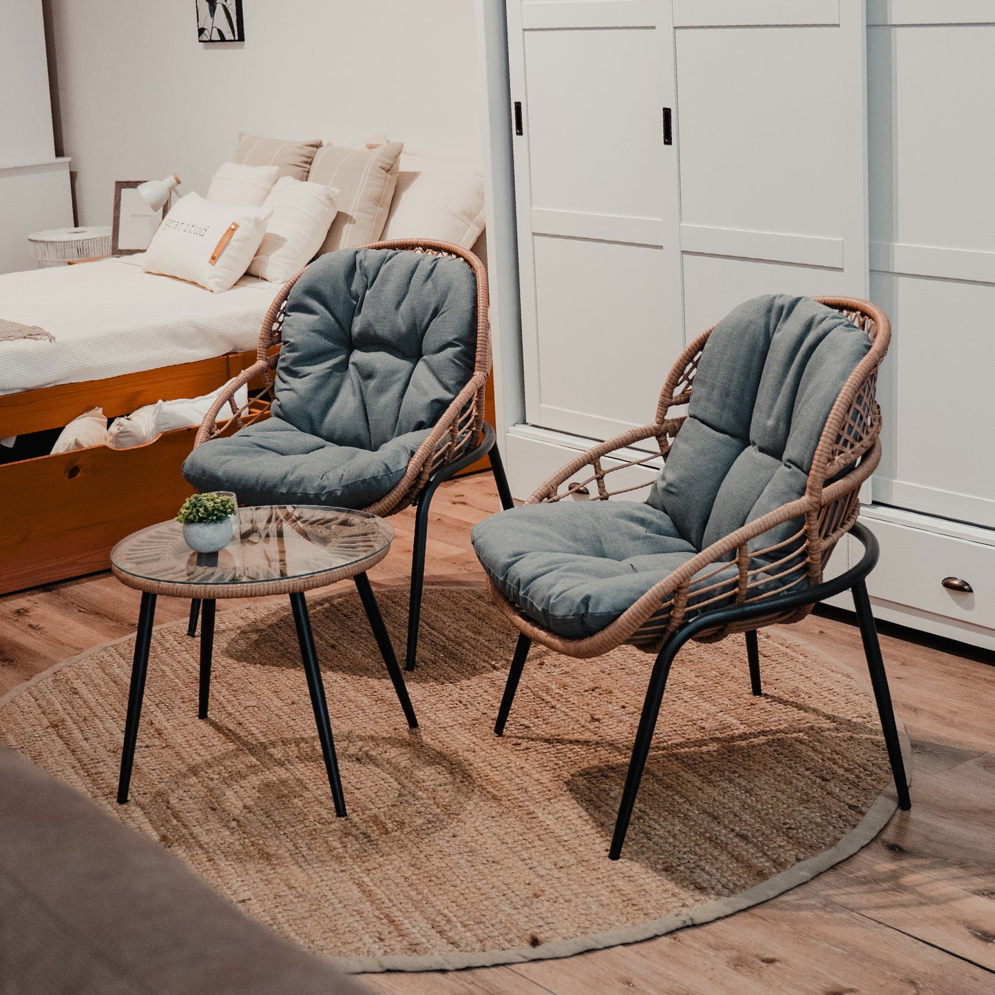 Juego Muebles De Jardin Patagonia - Gris