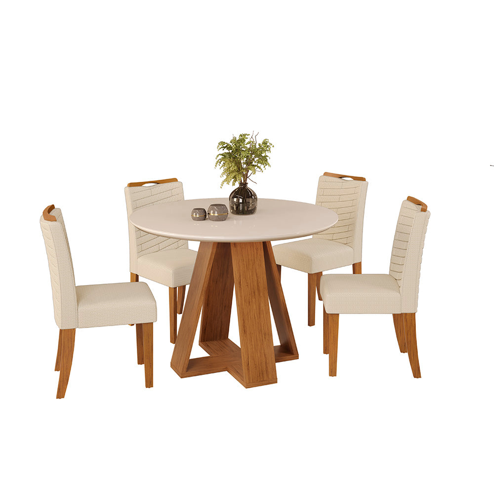 Juego De Comedor 4 Sillas Mesa Redonda Línea París