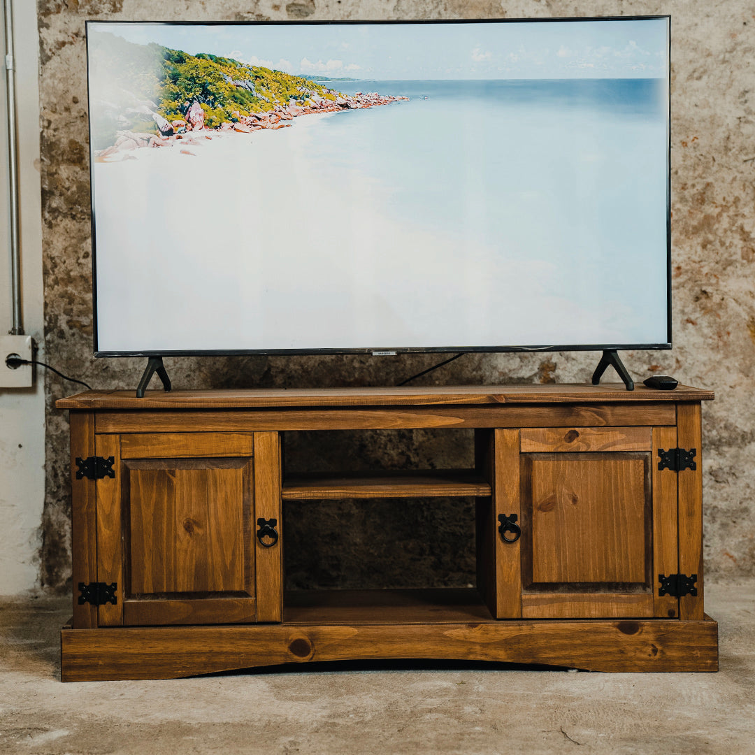 Rack 2 puertas 1 Estante - 160cm- Línea Monterrey - Nogal