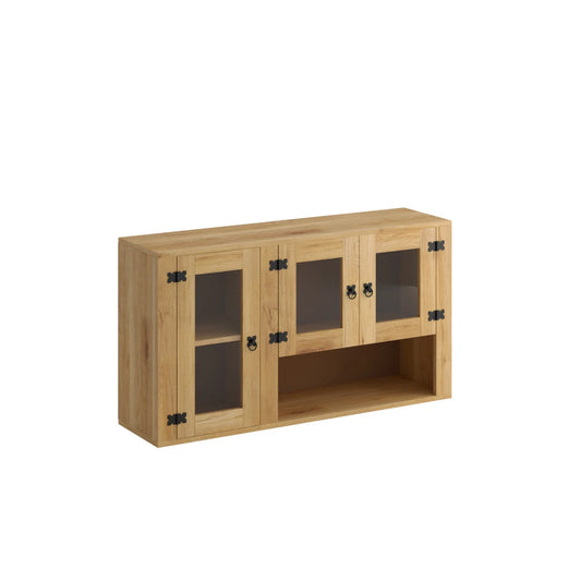 Aereo 3 Puertas Vidrio - Natural - Línea Monterrey