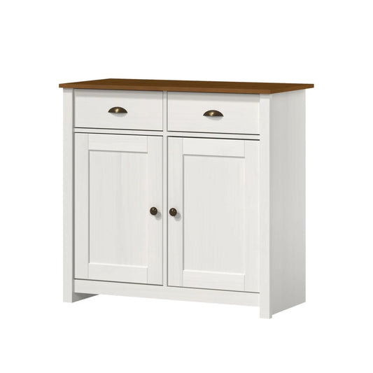 Aparador 2 puertas 2 cajones - Linea Colonial - Blanco/Freijo
