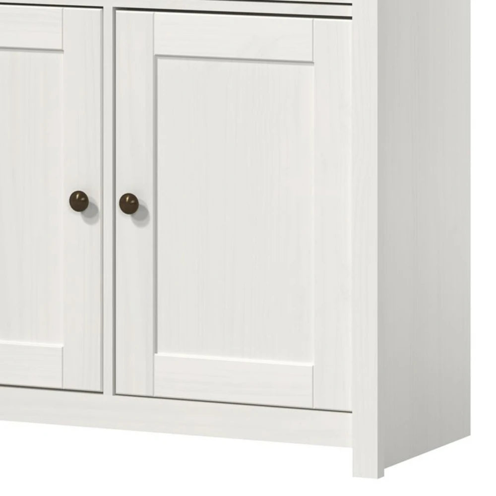 Aparador 2 puertas 2 cajones - Linea Colonial - Blanco/Freijo