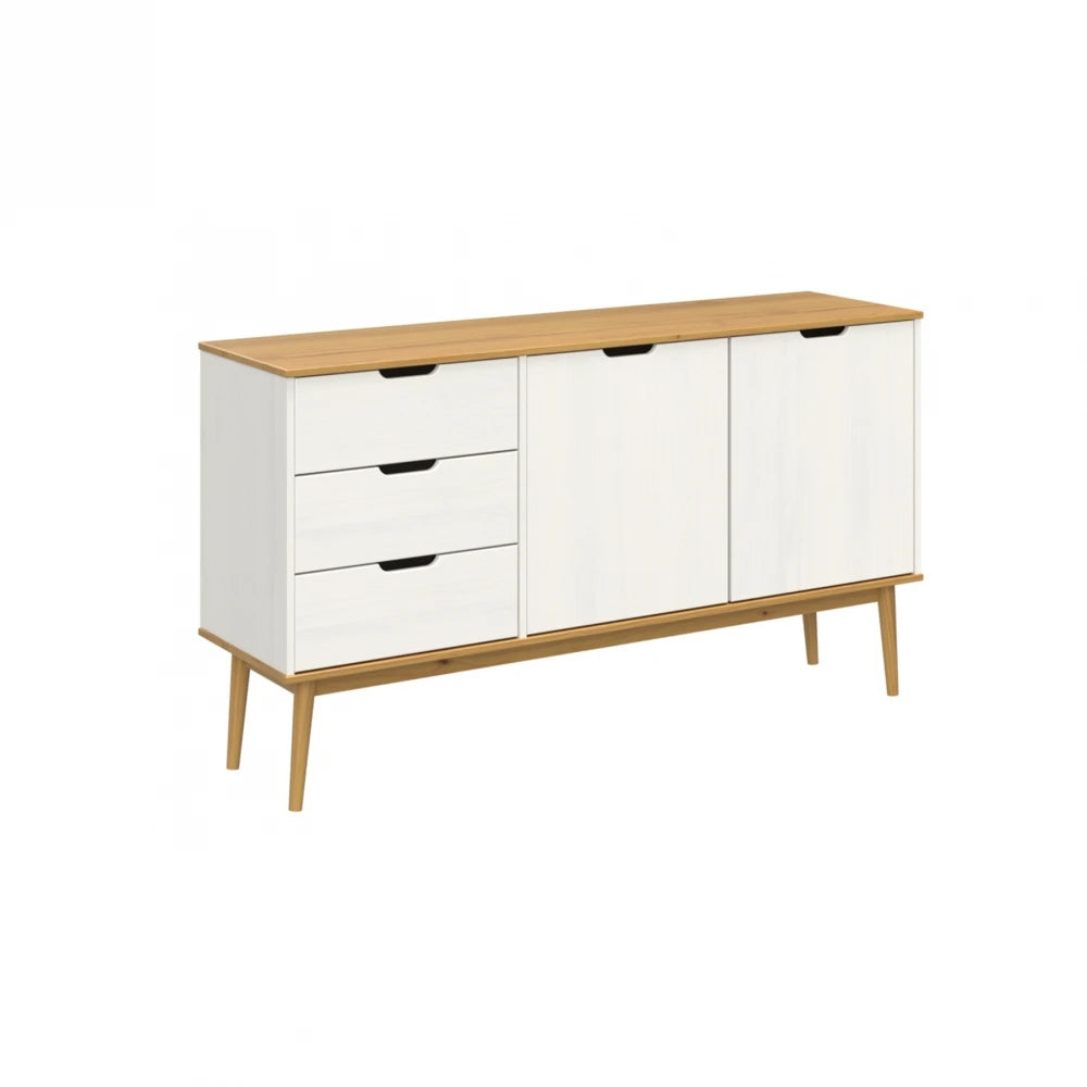 Aparador 2 Puertas 3 Cajones - Línea Praga - Roble