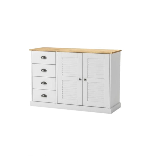 Aparador - 2 Puertas - 4 Cajones - Línea Colonial - Blanco