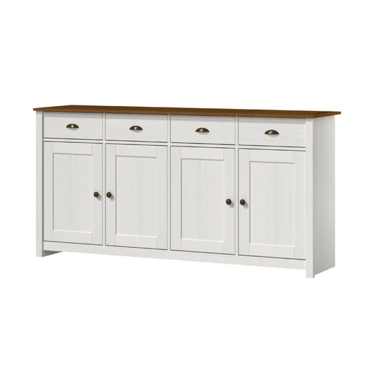 Aparador - 4 Puertas 4 Cajones - Línea Colonial - Blanco