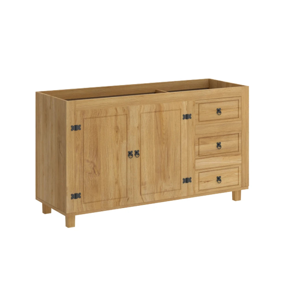 Bajo mesada 2 Puertas y 3 cajones - Línea Monterrey - Nogal