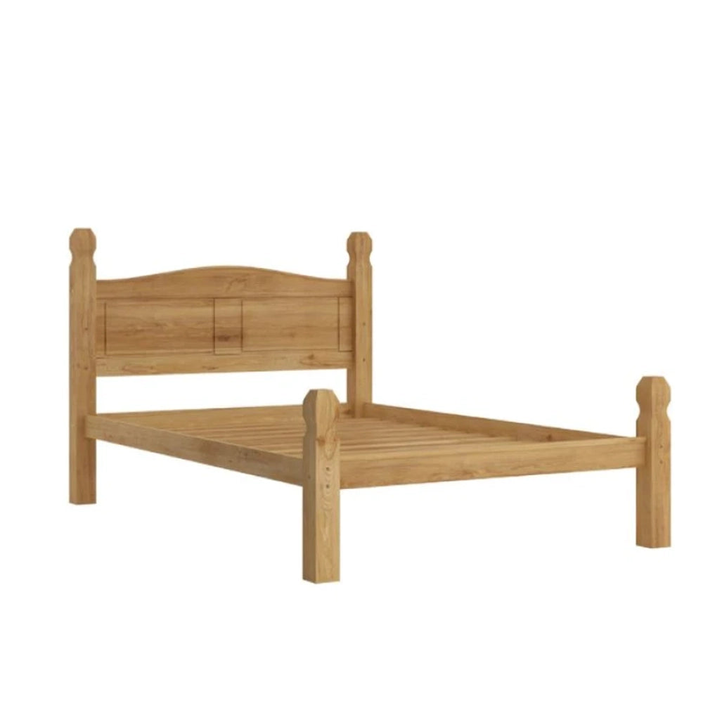 Cama 2 Plazas - Madera maciza - Línea Monterrey - Nogal