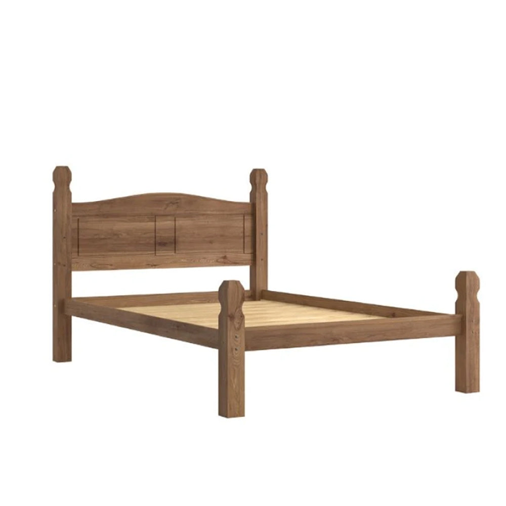 Cama 2 Plazas - Madera maciza - Línea Monterrey - Natural