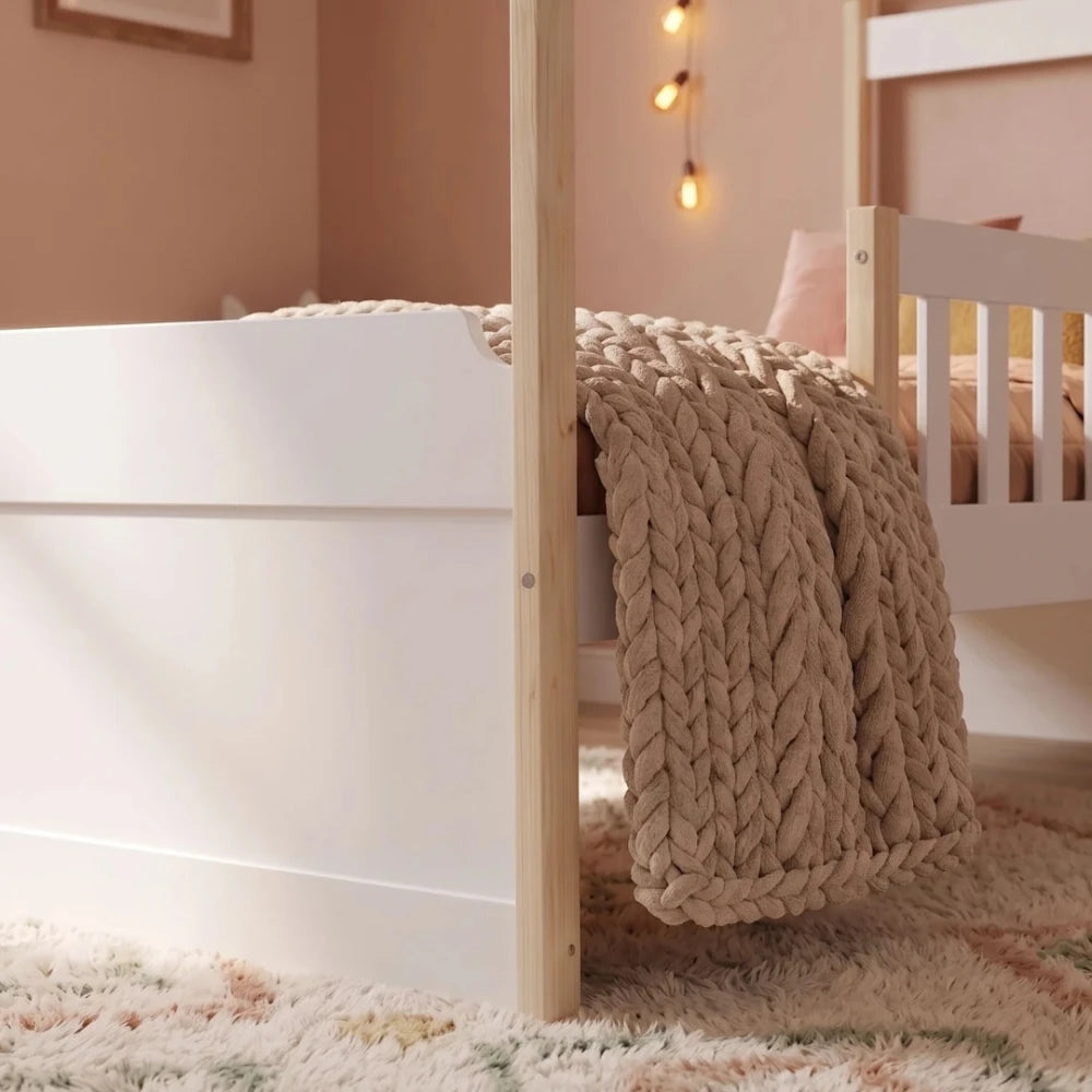 Cama Cabaña 1 Plaza Infantil - Blanco