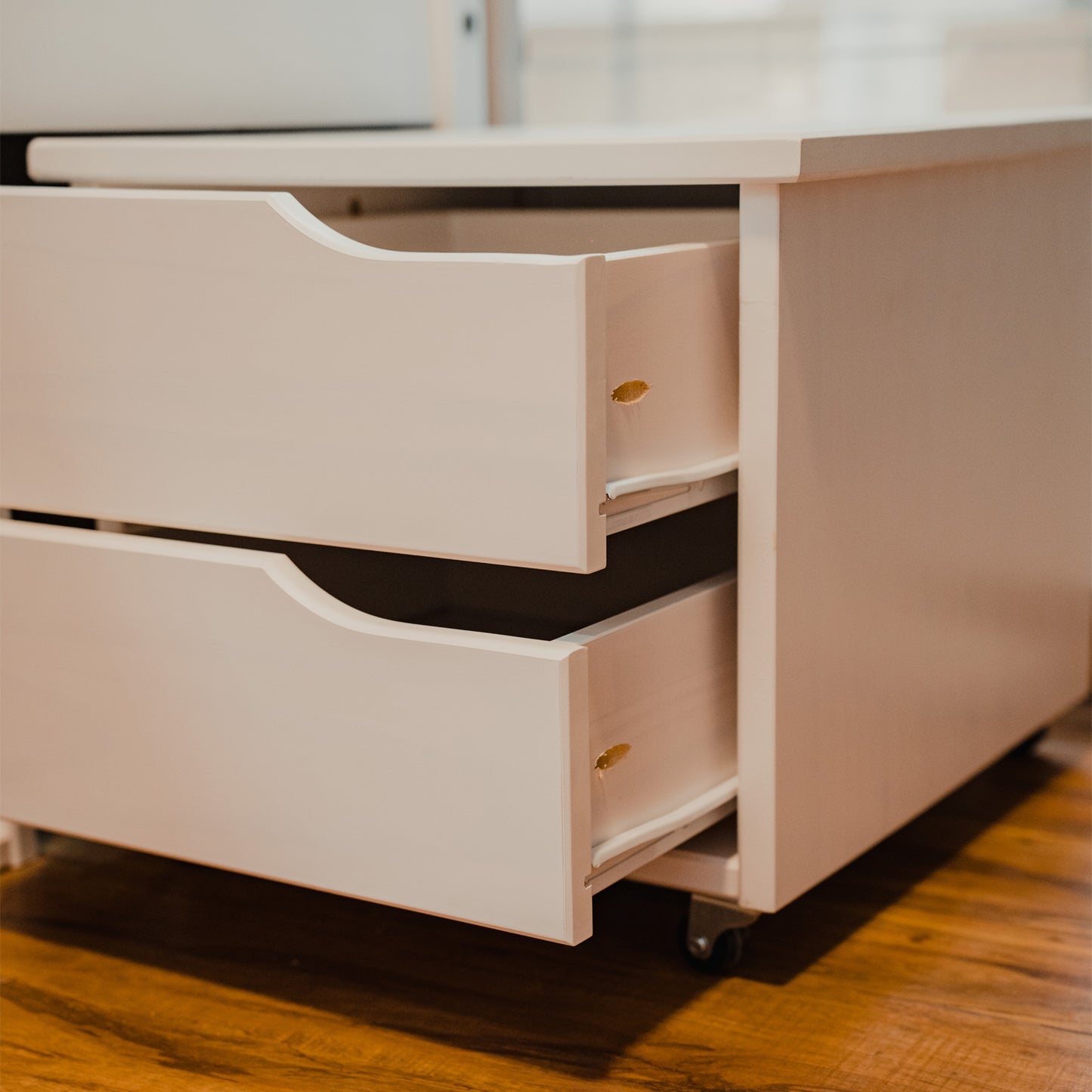 Cama Madera Maciza Con Cajones - 1 plaza - Línea Onix - Blanco