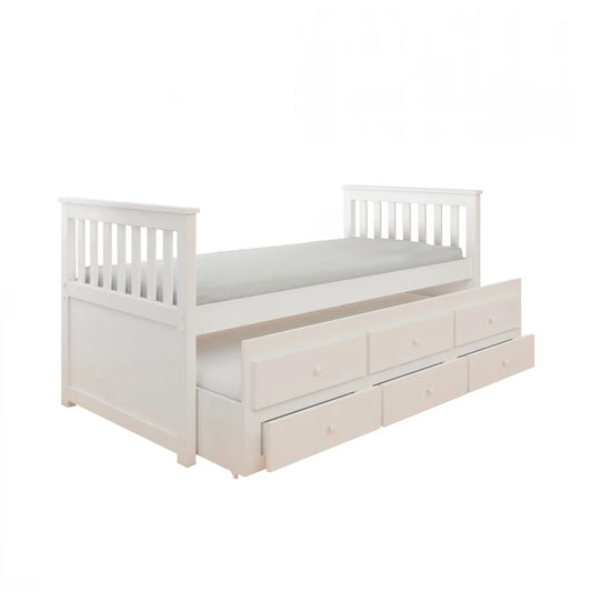 Cama Marinera - 1 Plaza Pino 2.0 - Blanco - Línea Monterrey