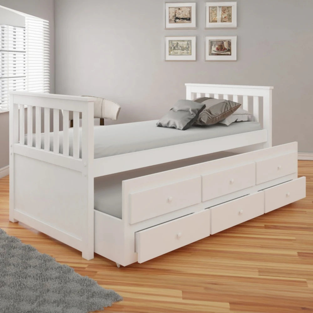 Cama Marinera - 1 Plaza Pino 2.0 - Blanco - Línea Monterrey