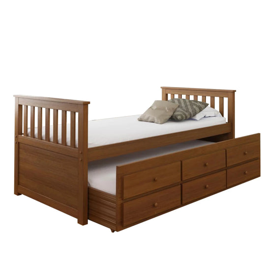 Cama Marinera - 1 Plaza Pino 2.0 - Marrón - Línea Monterrey