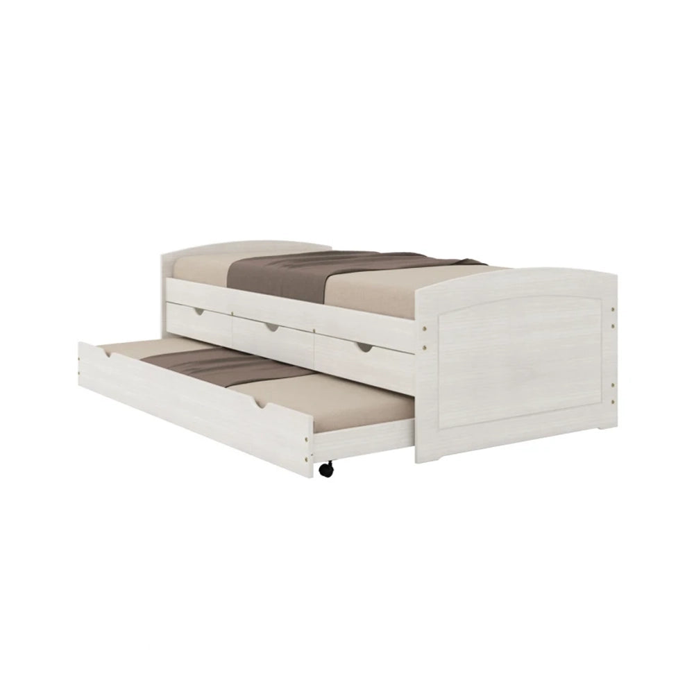 Cama Marinera Madera Maciza Con Cajones - Max - Blanco
