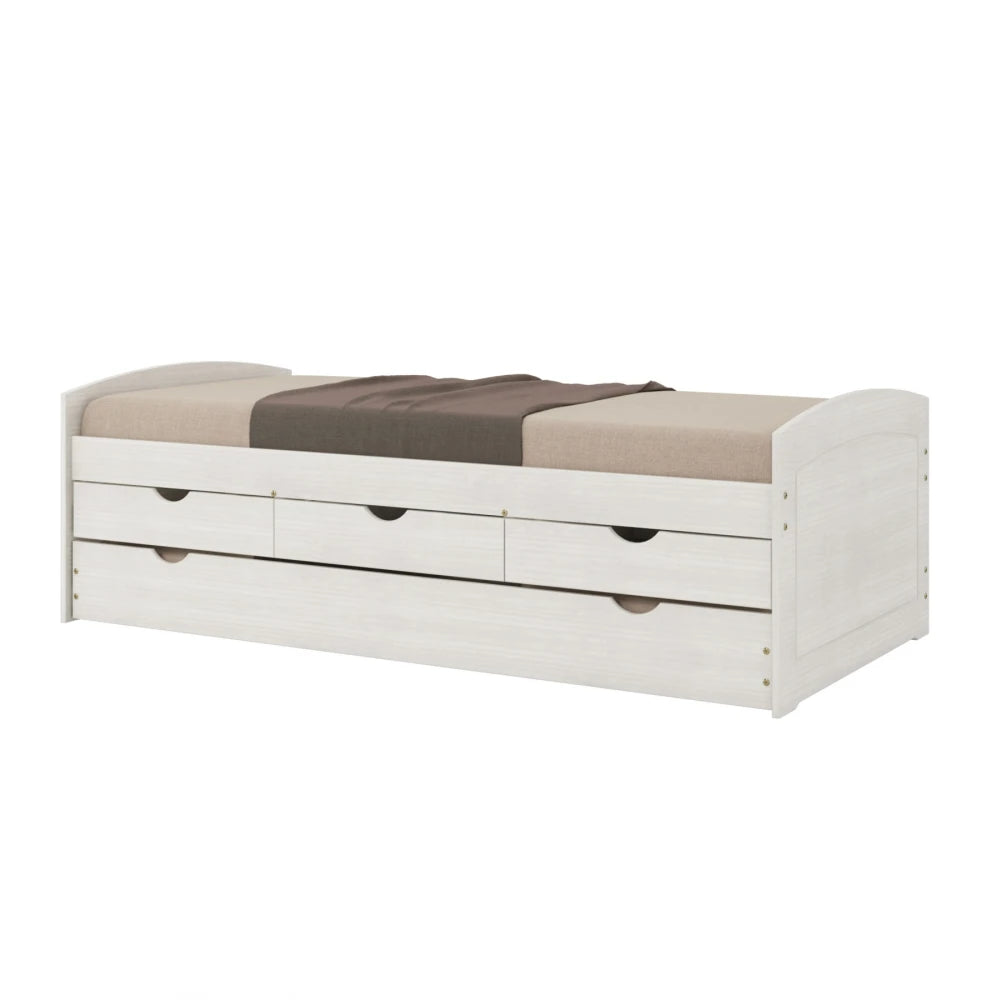 Cama Marinera Madera Maciza Con Cajones - Max - Blanco