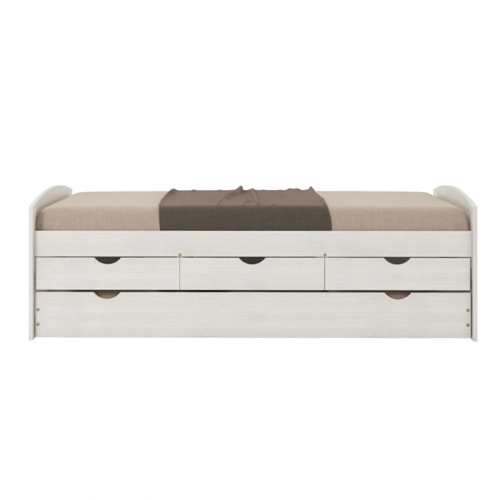 Cama Marinera Madera Maciza Con Cajones - Max - Blanco