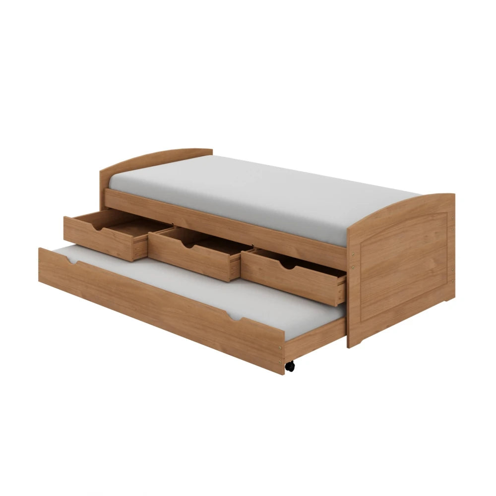 Cama Marinera Madera Maciza Con Cajones - Max - Marron
