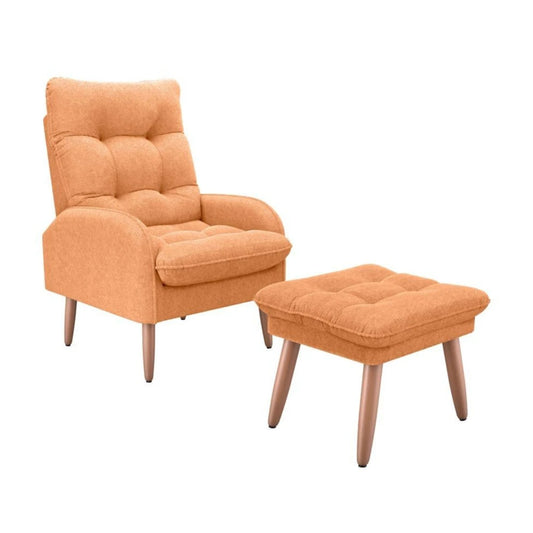 Kit Poltrona + Puff Relax - Mostaza