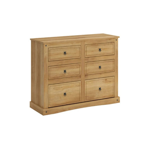 Comoda 6 Cajones Línea Monterrey - Natural