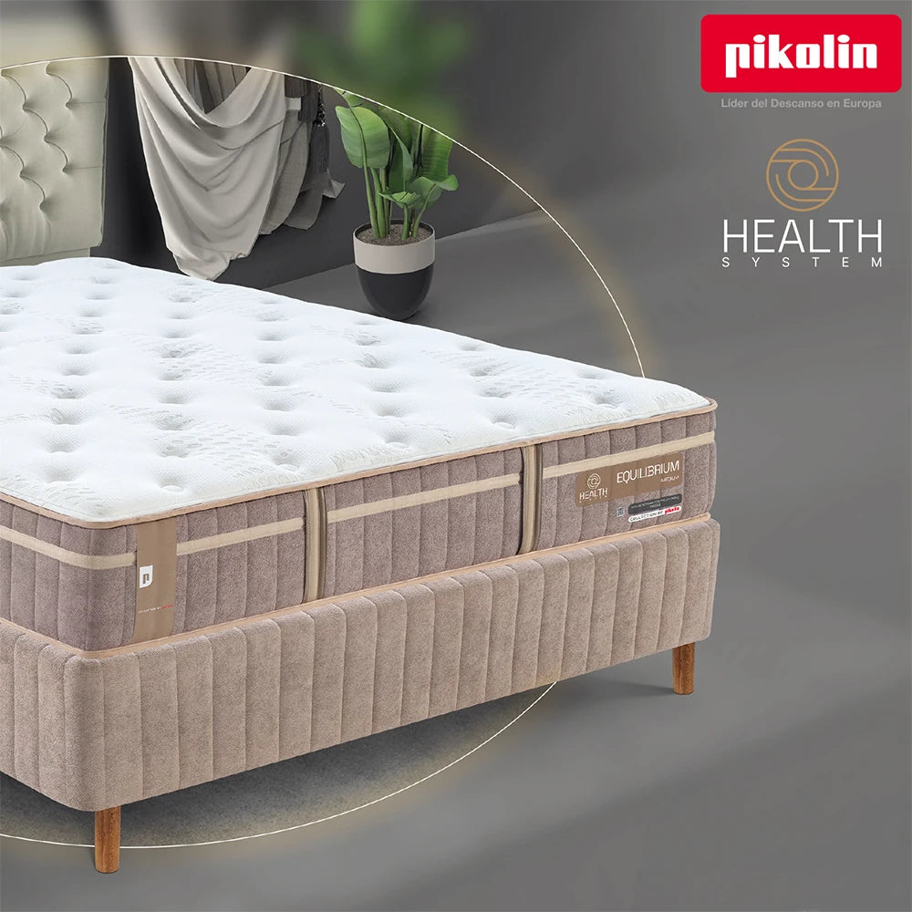 Conjunto Sommier Hasta 250kg Pikolin - King - Equilibrium