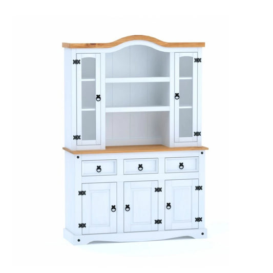 Cristalero 5 puertas 3 cajones - Línea Monterrey - Blanco