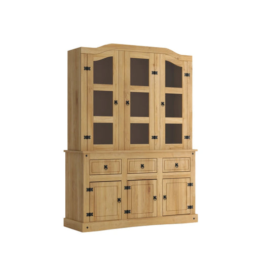 Cristalero 6 puertas - Línea Monterrey - Natural