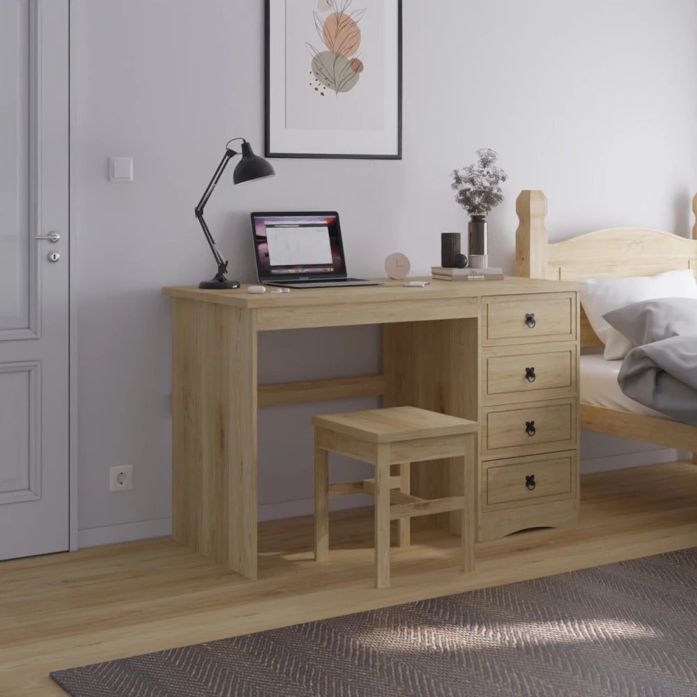 Escritorio 4 Cajones - Linea Monterrey - Nogal