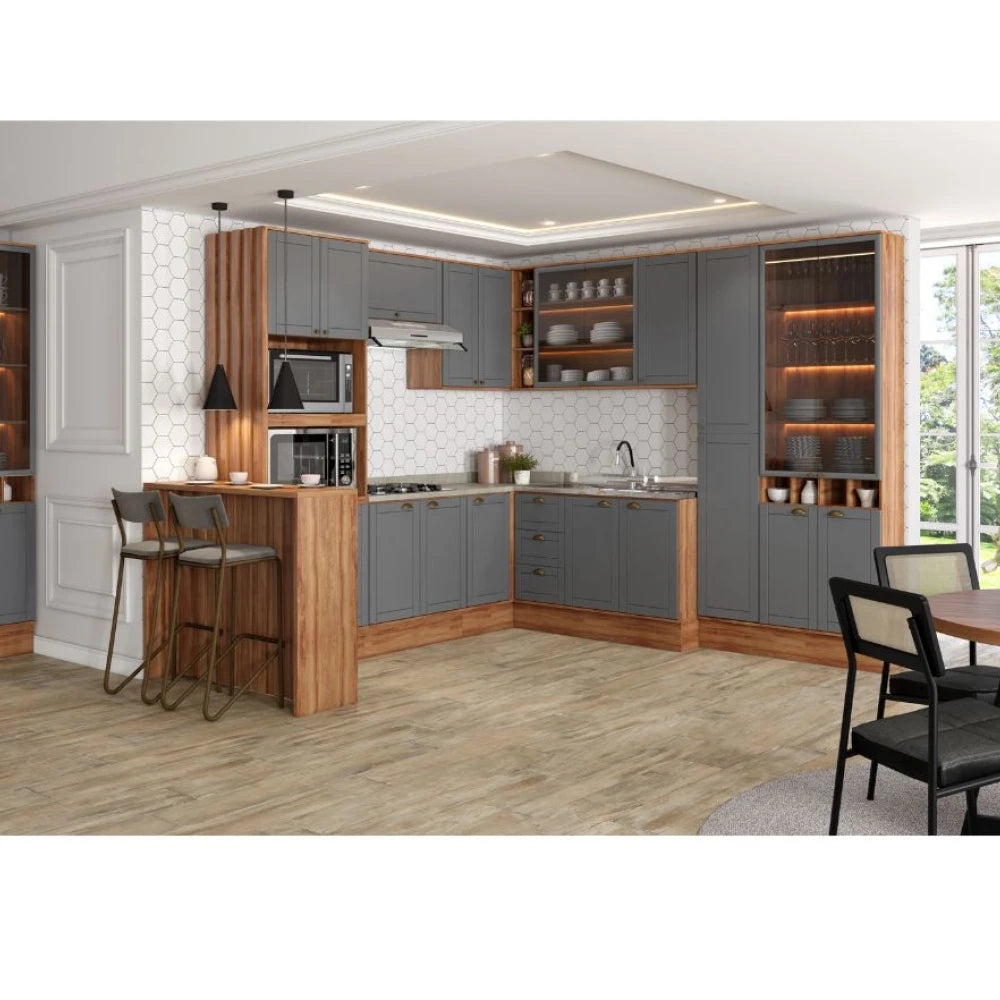 Isla desayunador - Folk 120cm - Marrón