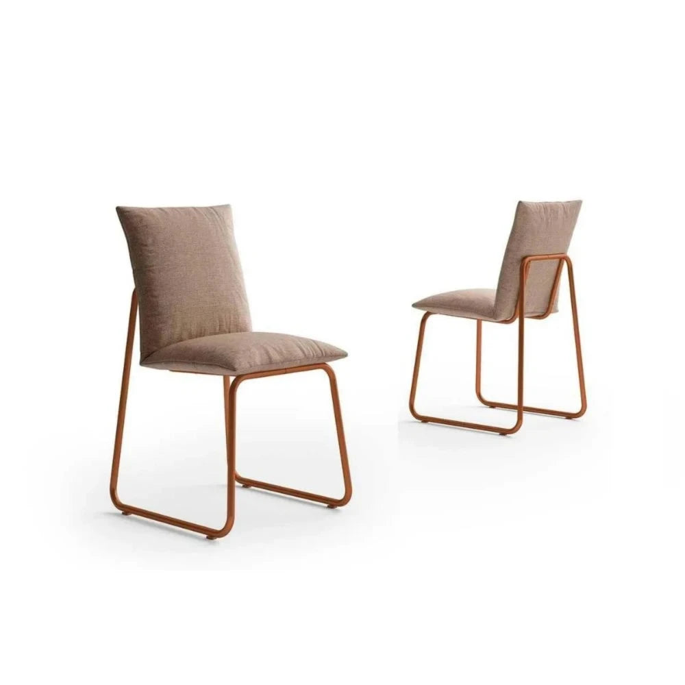 Juego de comedor - 4 sillas Soft Atrix - Rectangular - Marrón