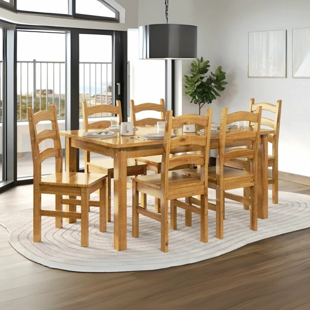 Juego de comedor - 6 sillas 160 cm - Norte