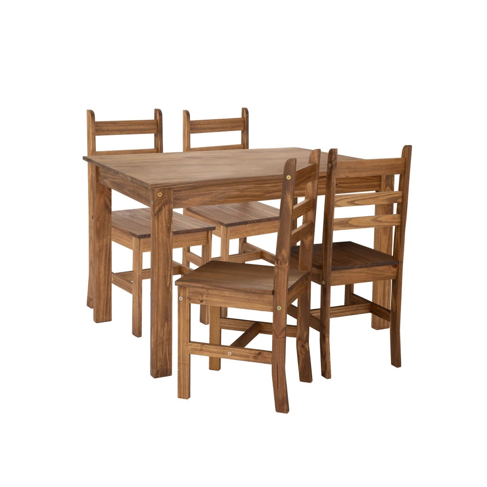 Juego de Comedor 4 Sillas - Línea Monterrey - Natural
