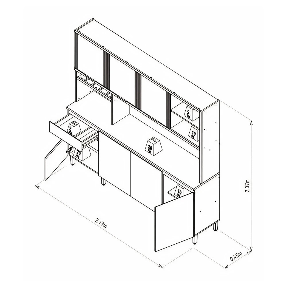 Kit mueble de cocina Austin 2.2 - Línea Haus
