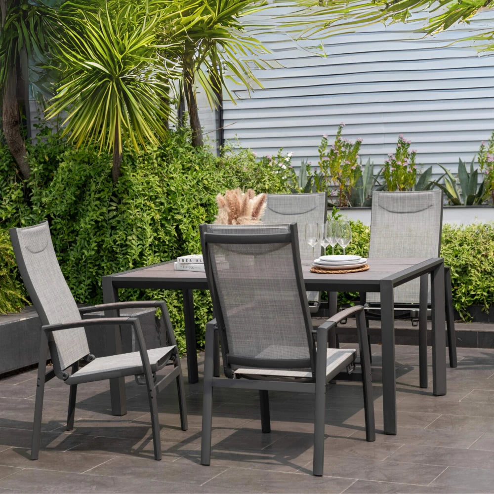 Mesa De Aluminio Para Jardín - Urbanite - 160x90 - Gris