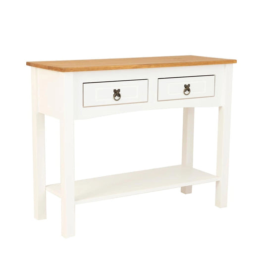 Mesa De Arrime Aparador Madera Maciza Línea Monterrey - Blanco