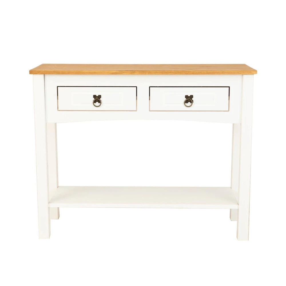 Mesa De Arrime Aparador Madera Maciza Línea Monterrey - Blanco