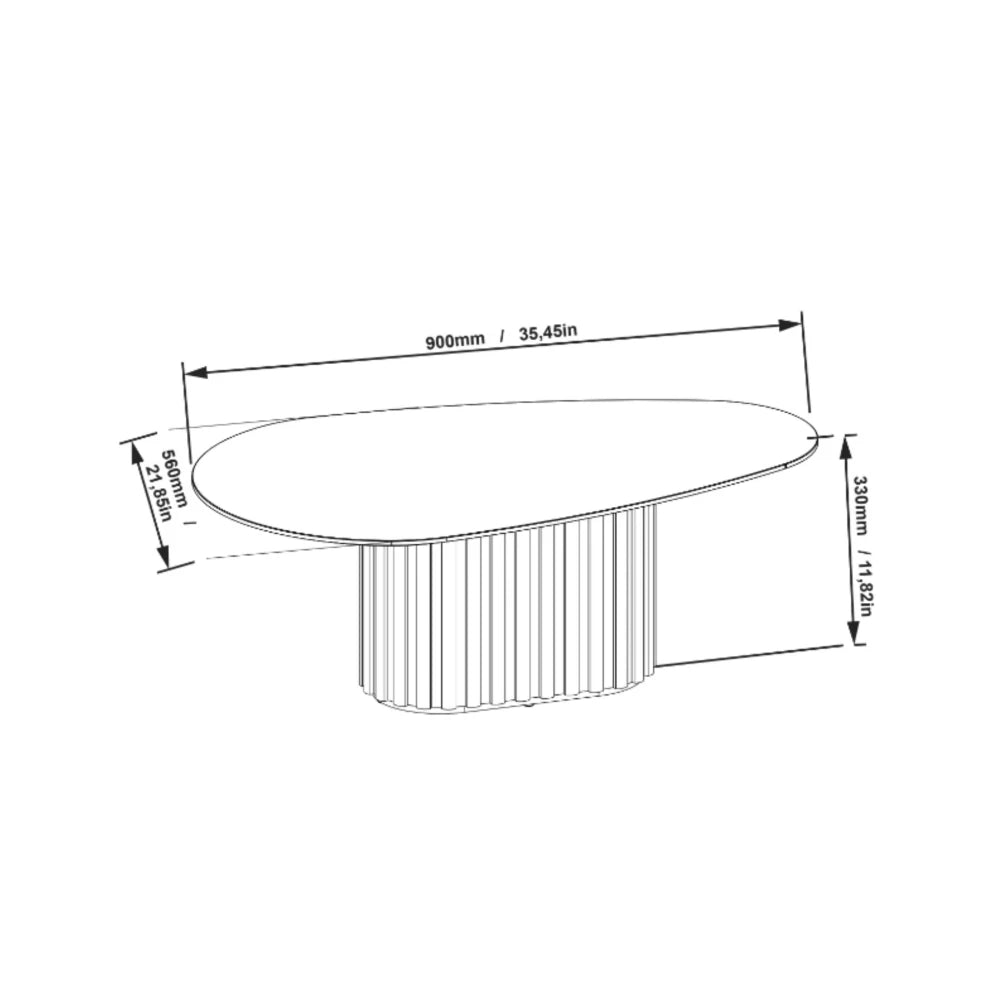 KIT Combo Mesa de Living Oval Mix Small + Large - Línea Nevada - Natural
