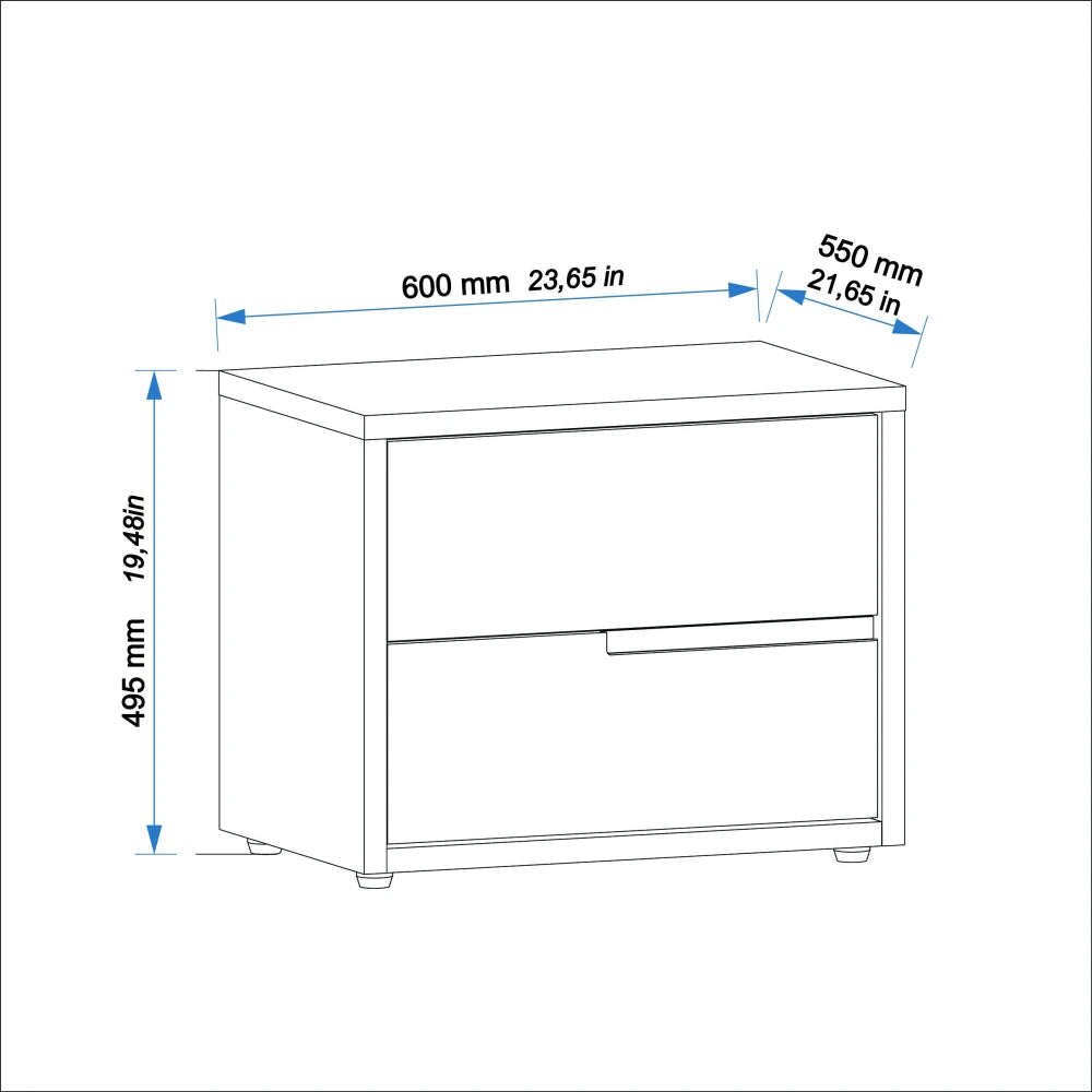 Mesa de Luz 2 cajones - Concept - Text