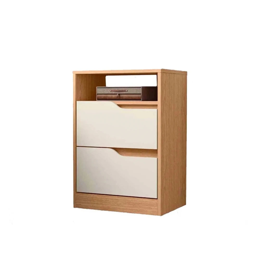 Mesa de Luz 2 Cajones - Línea Fit - Blanco