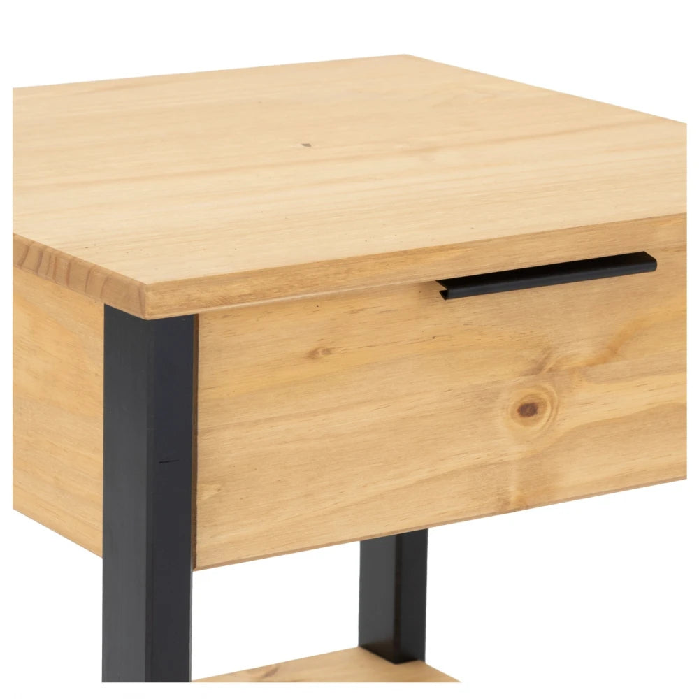 Mesa De Luz Madera 1 Cajón Línea Denver