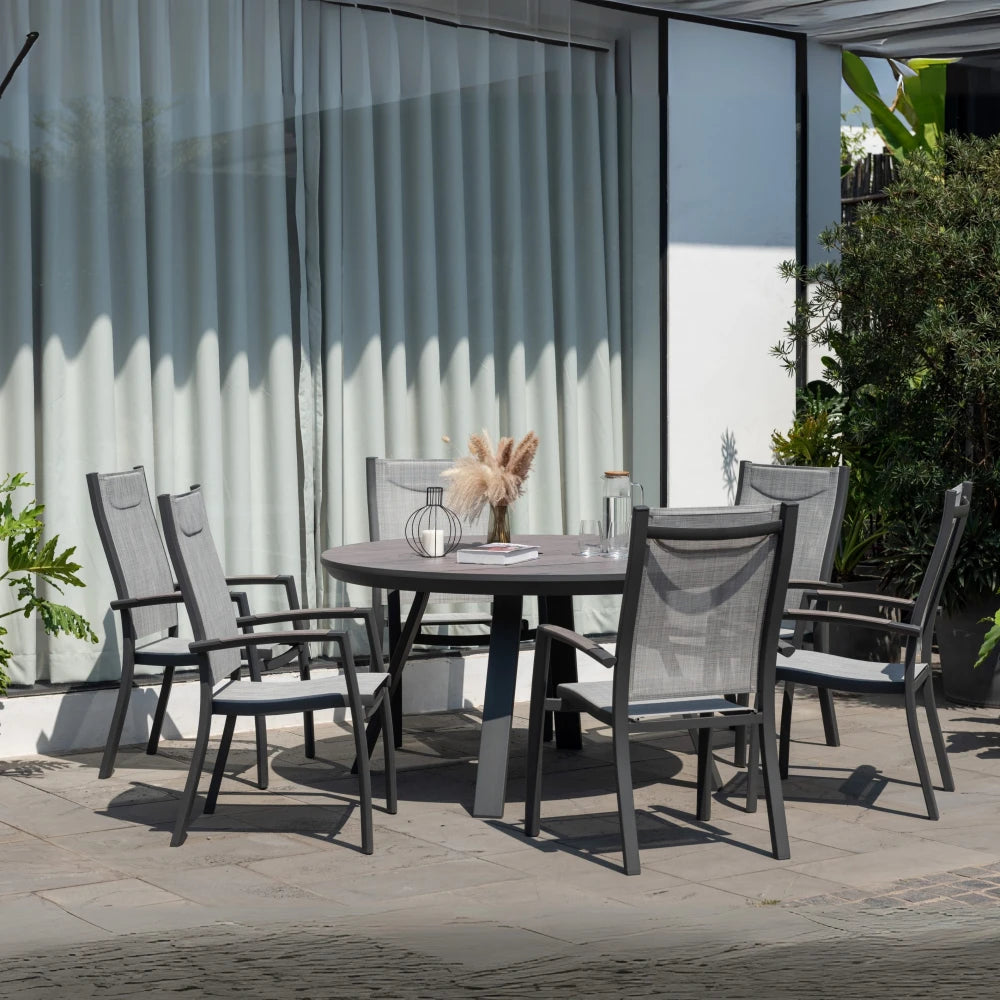 Mesa redonda de Patio Diámetro 119cm - Urbanite - Gris