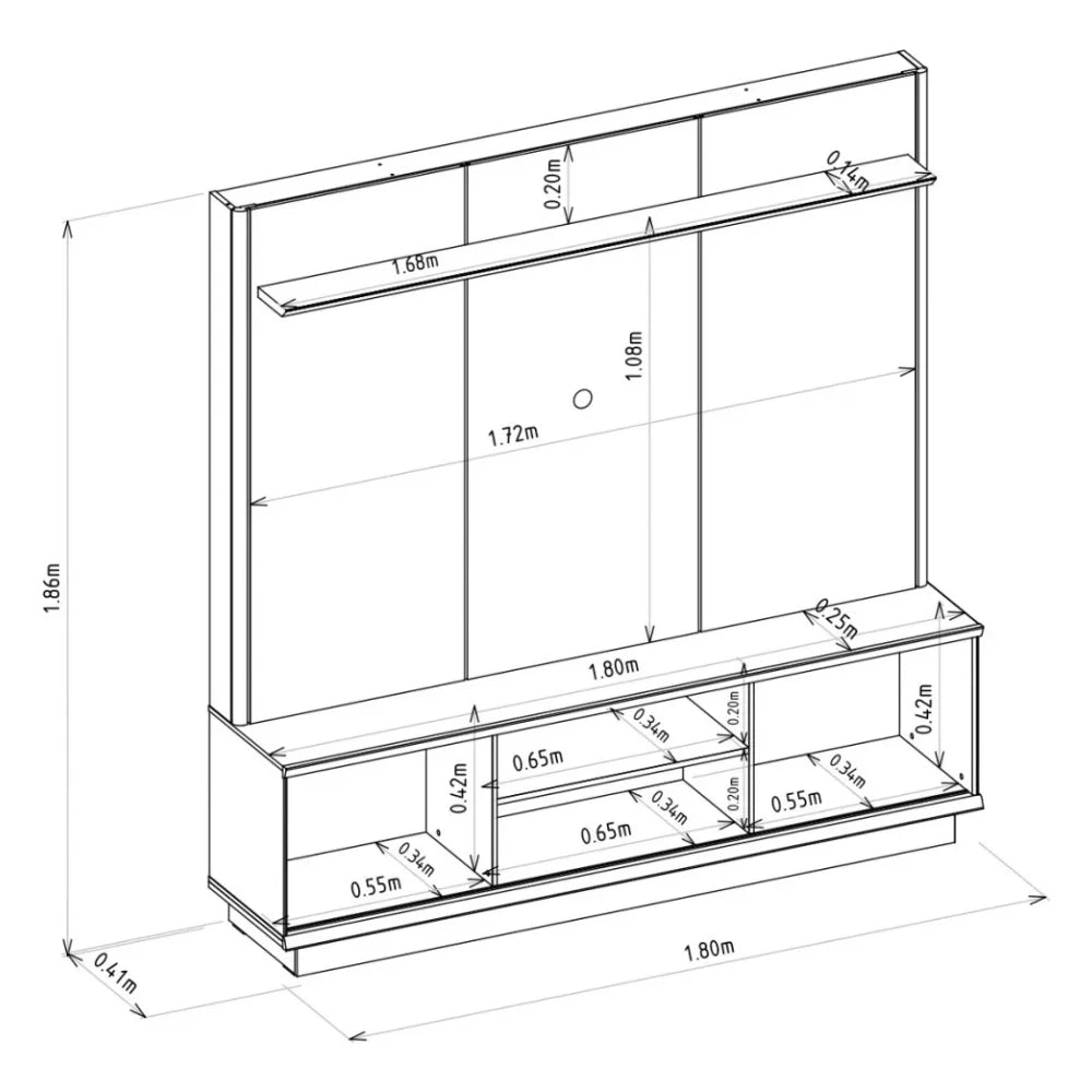 Modular para Tv Ravenna Canela/Banco - Línea Haus