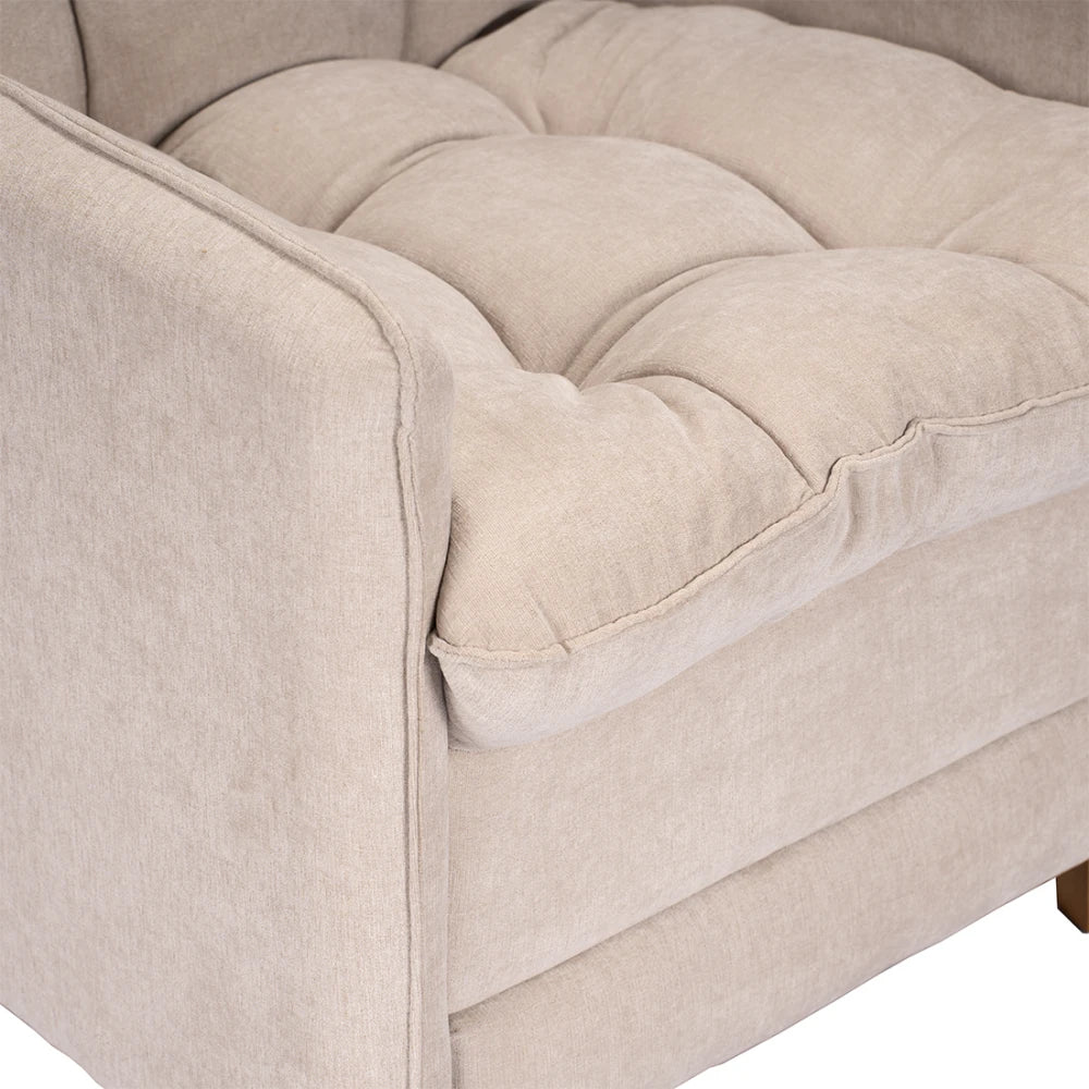 Poltrona reclinable Con Puff - Luxor - Beige
