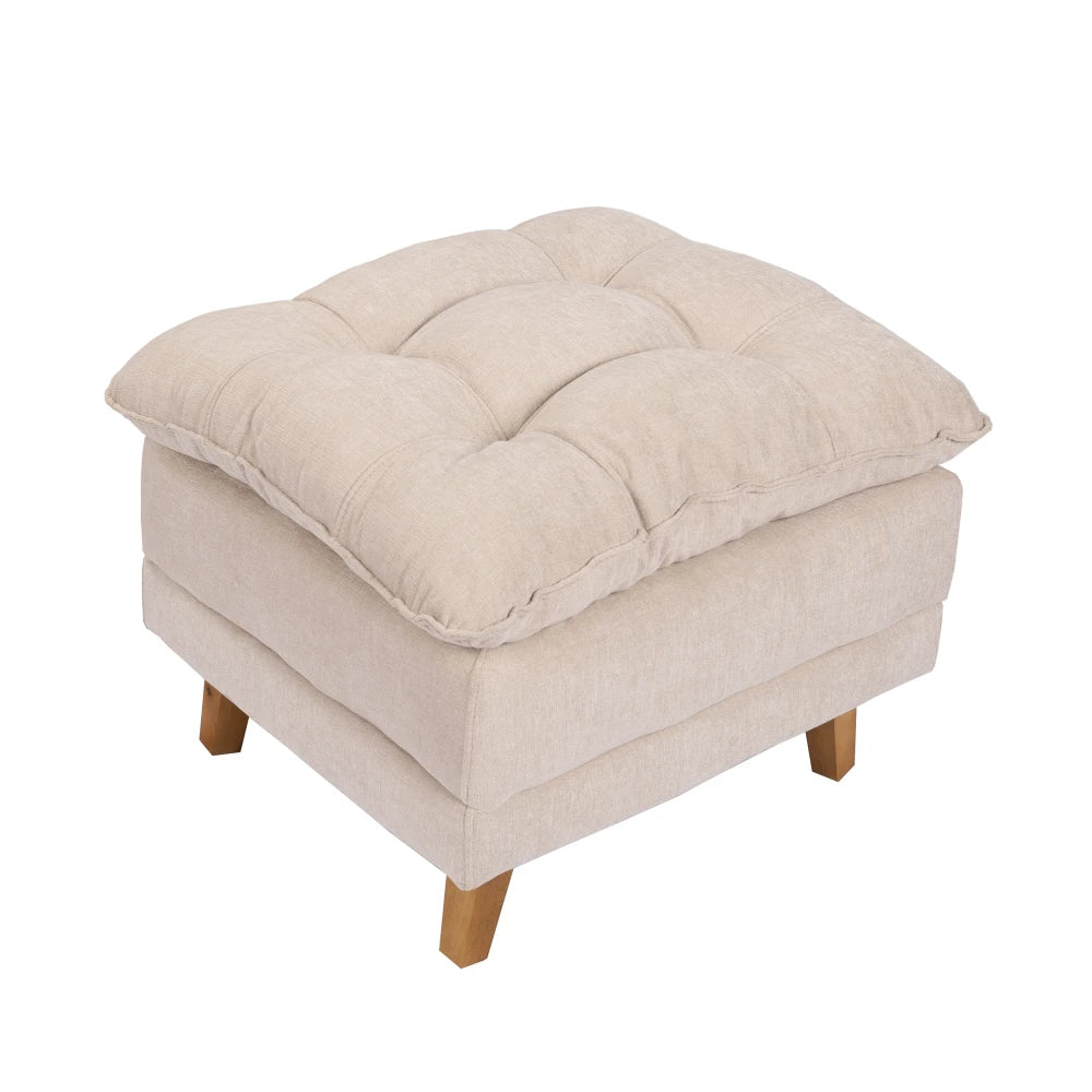 Poltrona reclinable Con Puff - Luxor - Beige