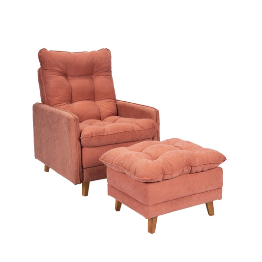 Poltrona reclinable Con Puff - Luxor - Terracota