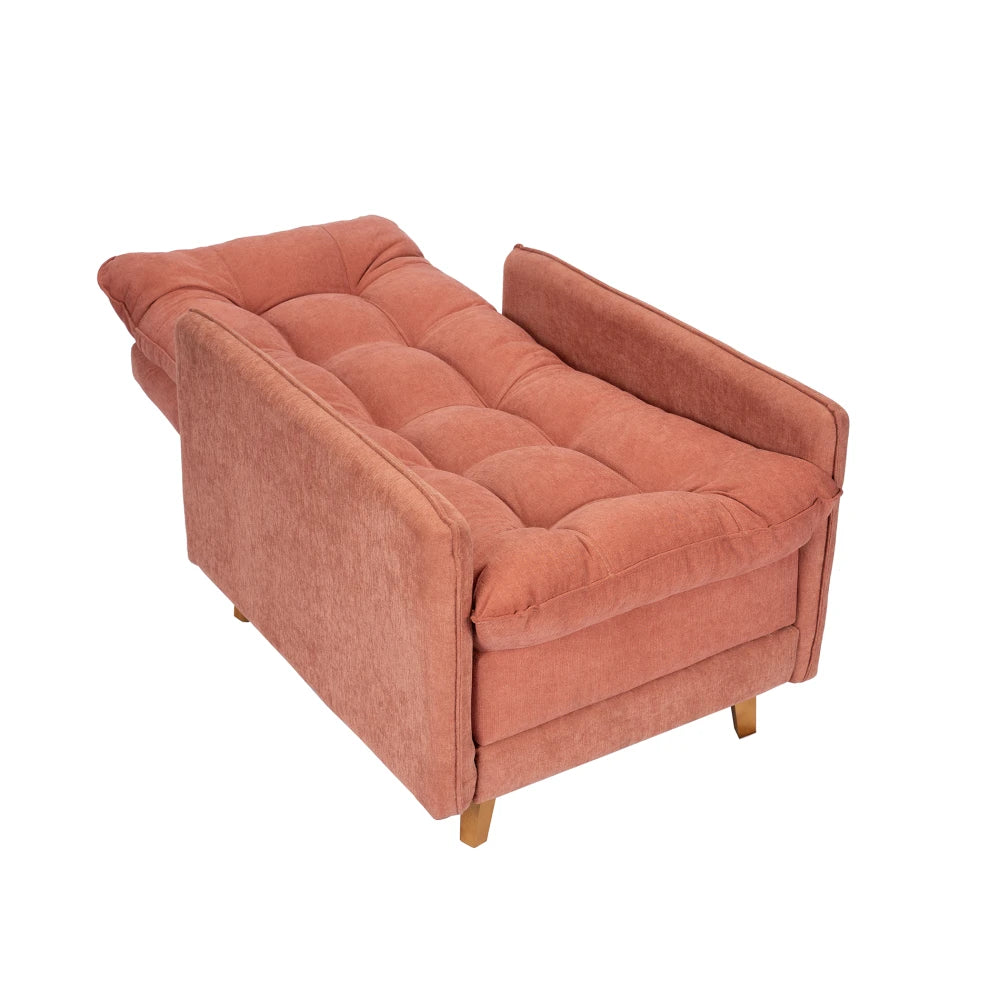 Poltrona reclinable Con Puff - Luxor - Terracota