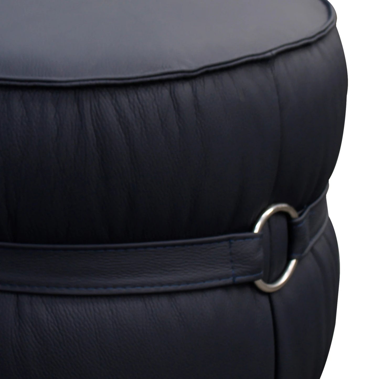 Puff 100% Cuero - Mia - Negro