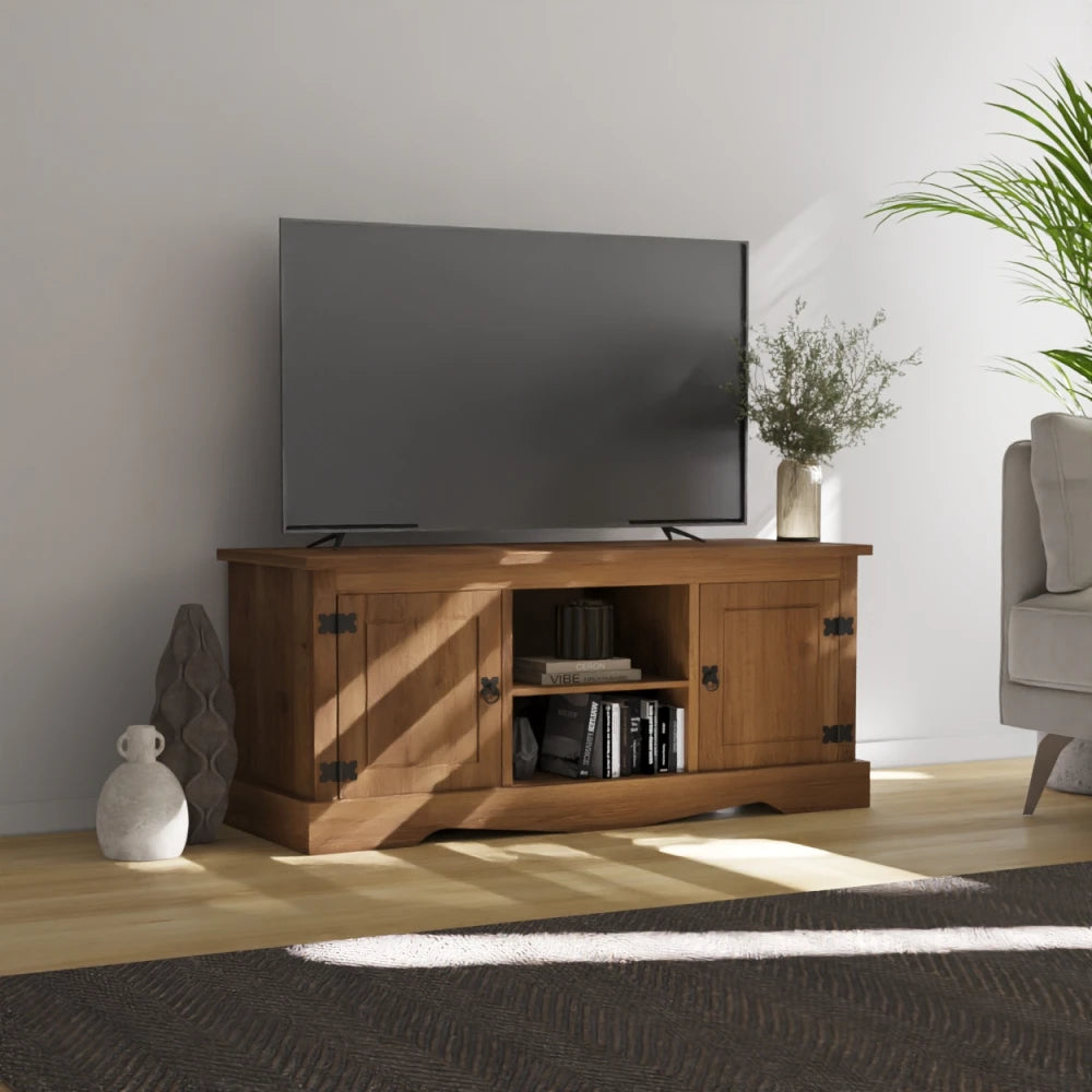 Rack 2 puertas 1 Estante - 160cm- Línea Monterrey - Nogal