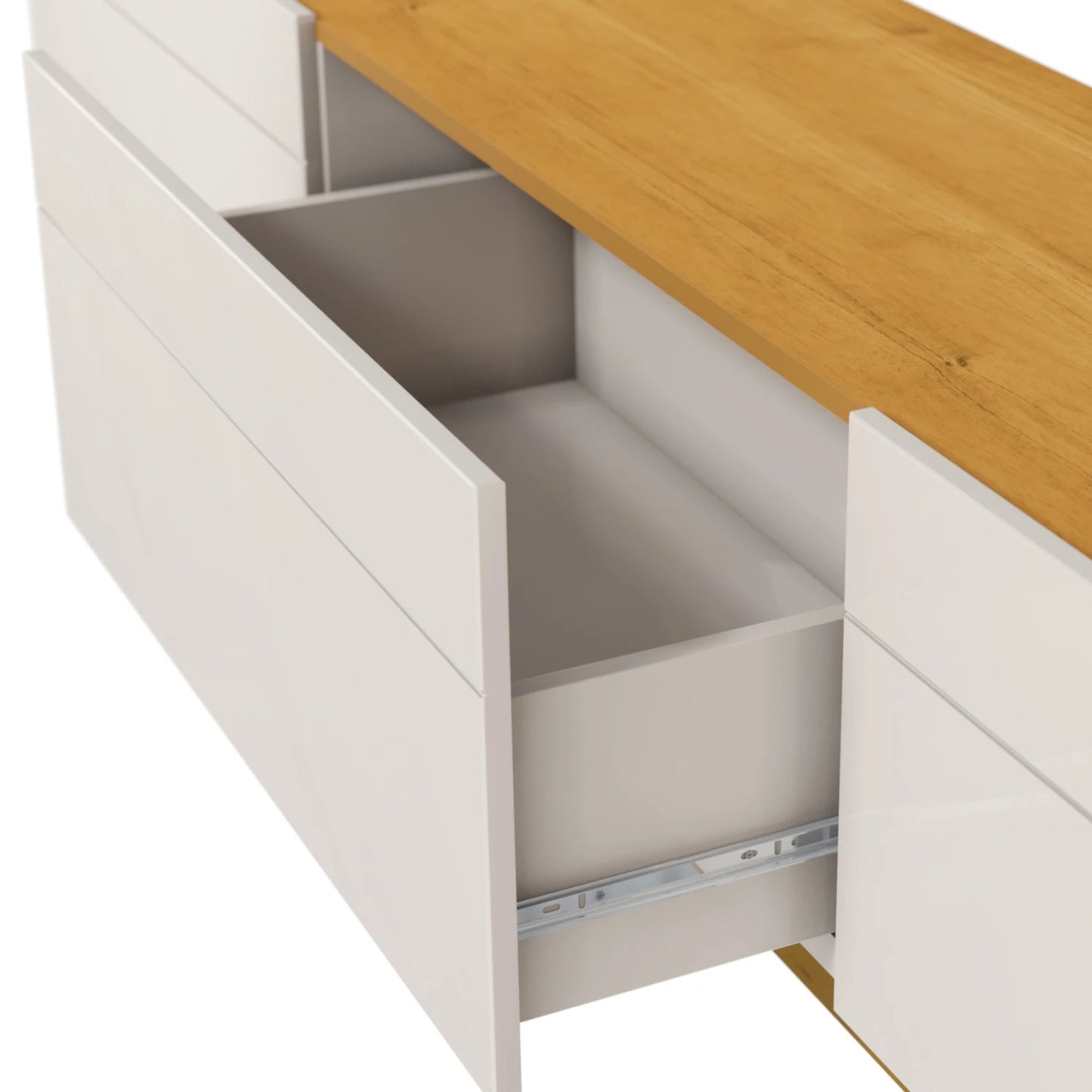 Rack para TV 1.8 - Línea Nevada - Natural/Blanco