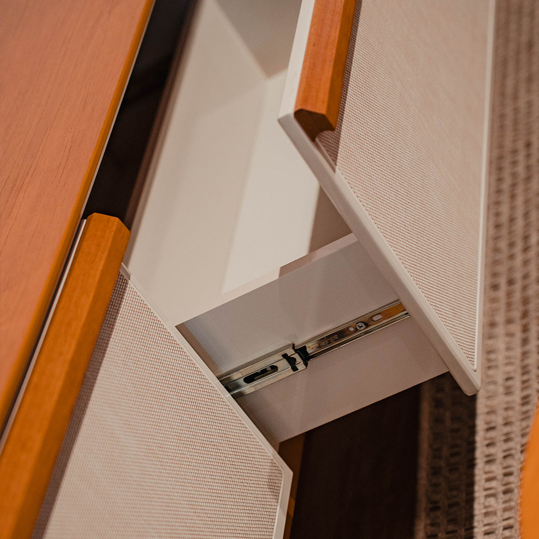 Rack para TV - Maldivas 2.2 - Línea Nevada - Blanco/Natural